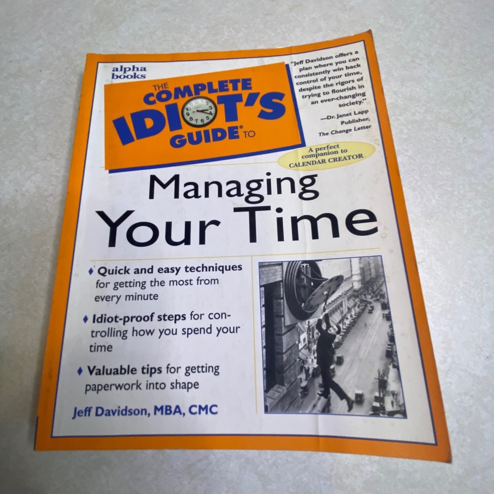 Managing Your Time Complete Idiots Guide Paperback Orange Productivity‎ skills